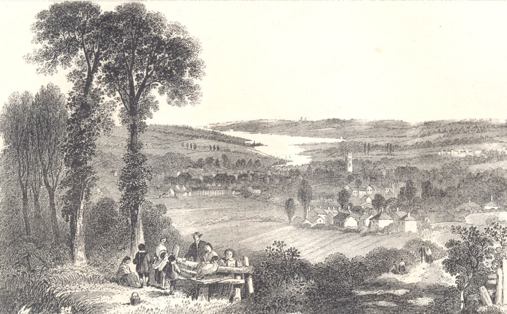 ISLE OF WIGHT. Newport & Valley of the Medina. Family 1864 old antique print